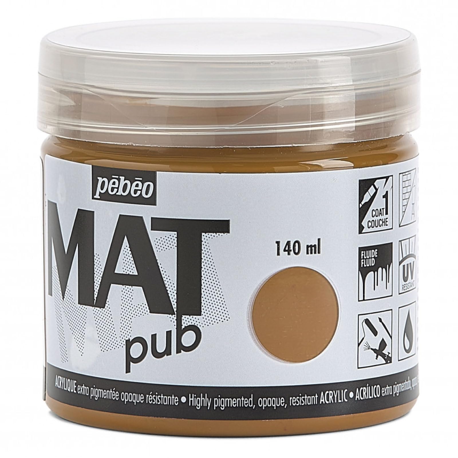 PEBEO Mat Pub, Raw Sienna, 140ml, 140 ml (Pack of 1) - Image 4
