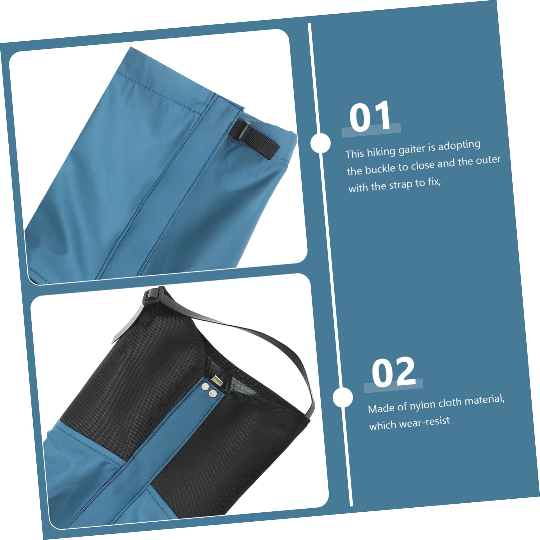 WOONEKY Anti-Sand Leggings Foot Muffs Waterproof Hiking Gaiters Men's Leg Gaiters for Snow Sand Protection Leg Protectors for Hiking Boots