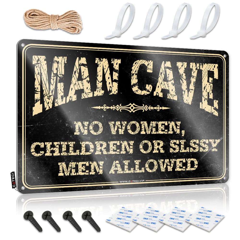 Bar Decor for Home Man Cave Rules Sign Cool Things Under 10 Dollars Metal Sign Funny (Size : 20X30CM)