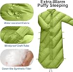 Sacs de couchage pour enfants, garçons (2T-4T) - Camping puffy sac de couchage pour intérieur, extérieur, voyage, sleepover, slumber party (jusqu'à 46 dans)- Lavable en machine, léger