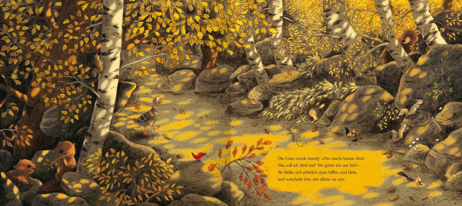 Was macht die kleine Gans im Herbst?: Kinderbuch ab 3, über mutige Gans & Suche nach Platz in der Welt