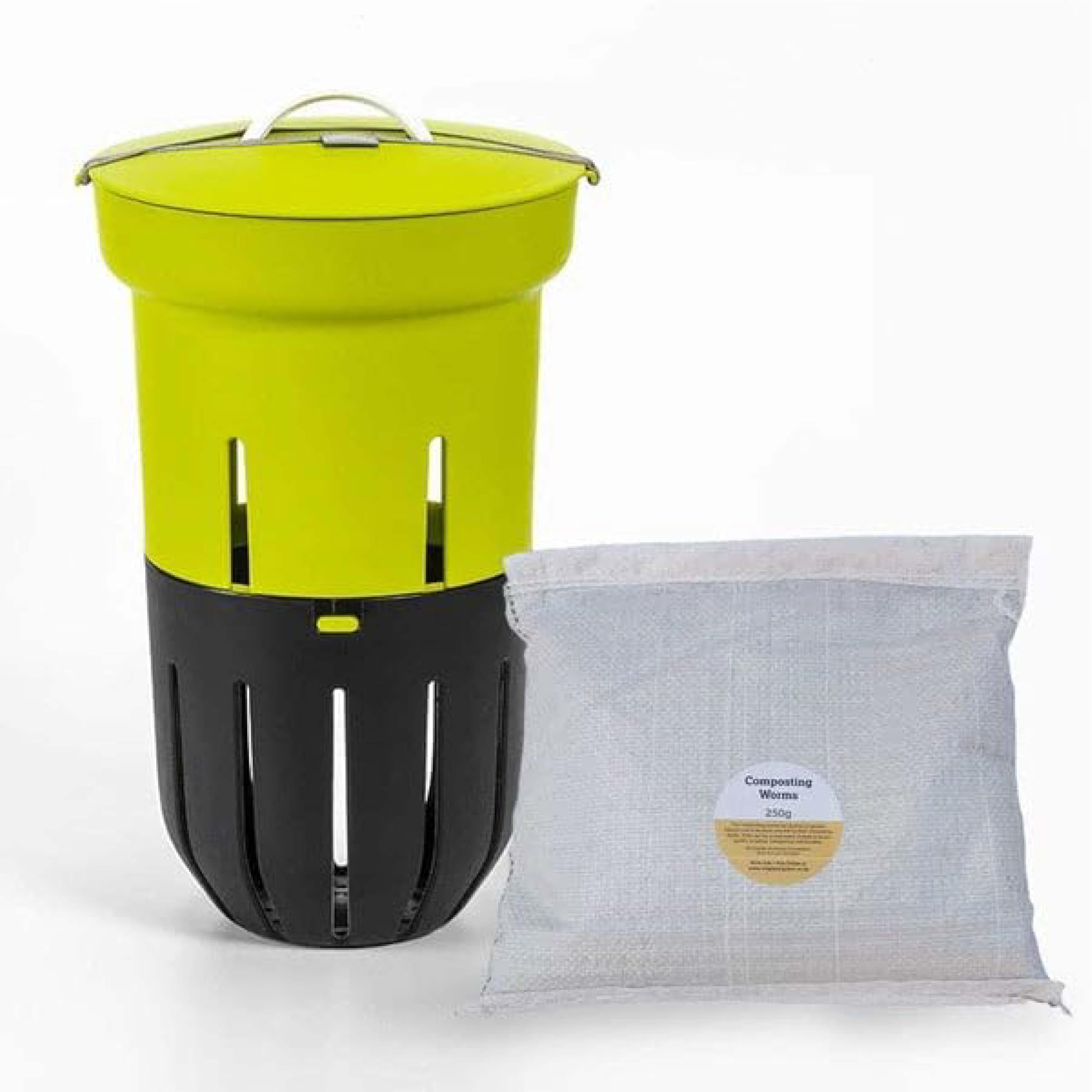Wiggly Wigglers Worm Composter for Raised Beds 12L - Worm Farm in Ground That Turns Your Waste to Compost - Worm Bin Plastic Worm Composting Bin (Green)