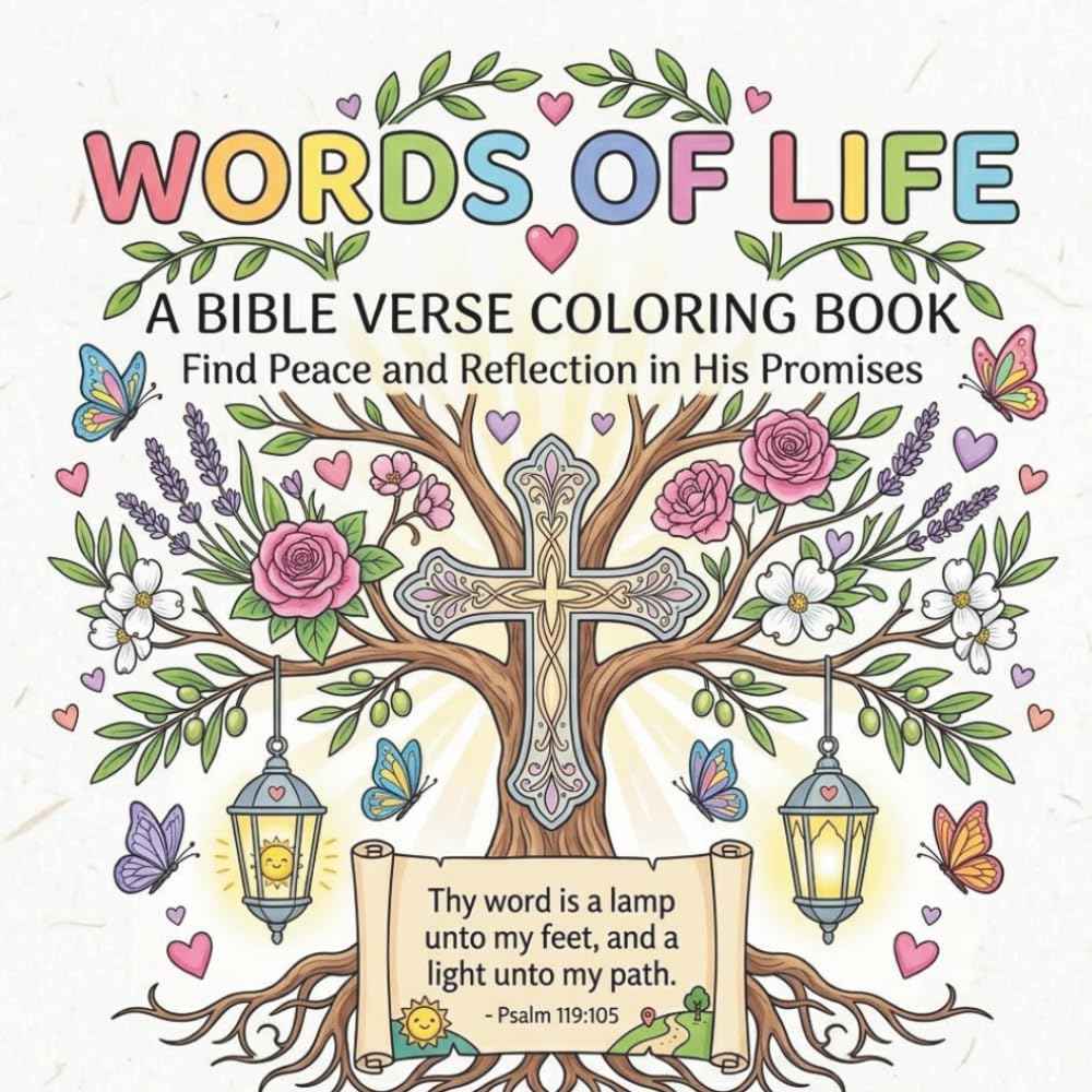 Words of Life A Bible Verse Coloring Book: Find Peace and Reflection in His Promises