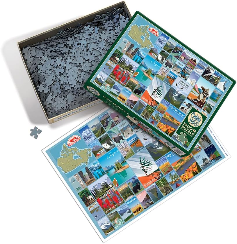 Miniatura 2 de Cobble Hill - Rompecabezas de 1000 piezas, Parques Nacionales y Reservas de Canadá, póster de muestra incluido