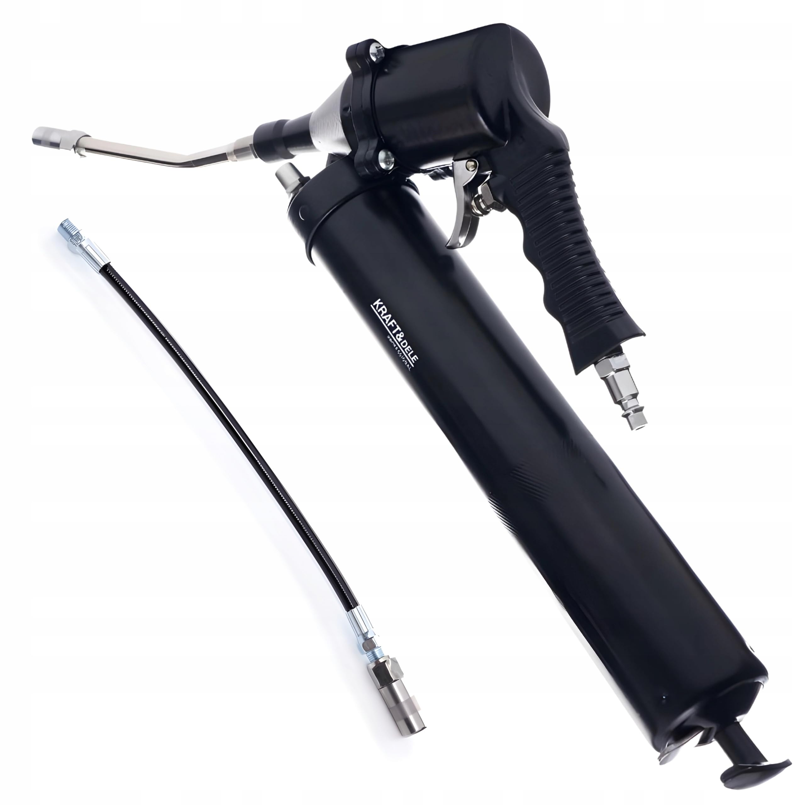 Ingrassatore Pneumatico Professionale | Pistola per Grasso 3-8 Bar 400 g/min | Capacità 500 ml | Lubrificatore per Officina, Auto, Macchinari Industriali