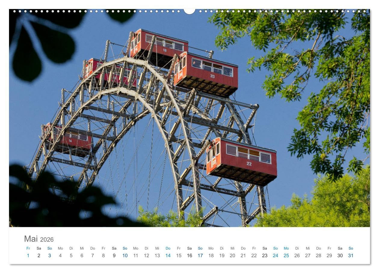 Traumhaftes Wien 2026 (Wandkalender 2026 DIN A2 quer), CALVENDO Monatskalender: 12 atemberaubende Fotografien aus dem facettenreichen Wien (CALVENDO Orte)