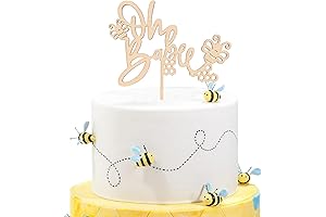 Oh Babee Wood Cake Topper - Bee Themed Baby Shower Cake Topper