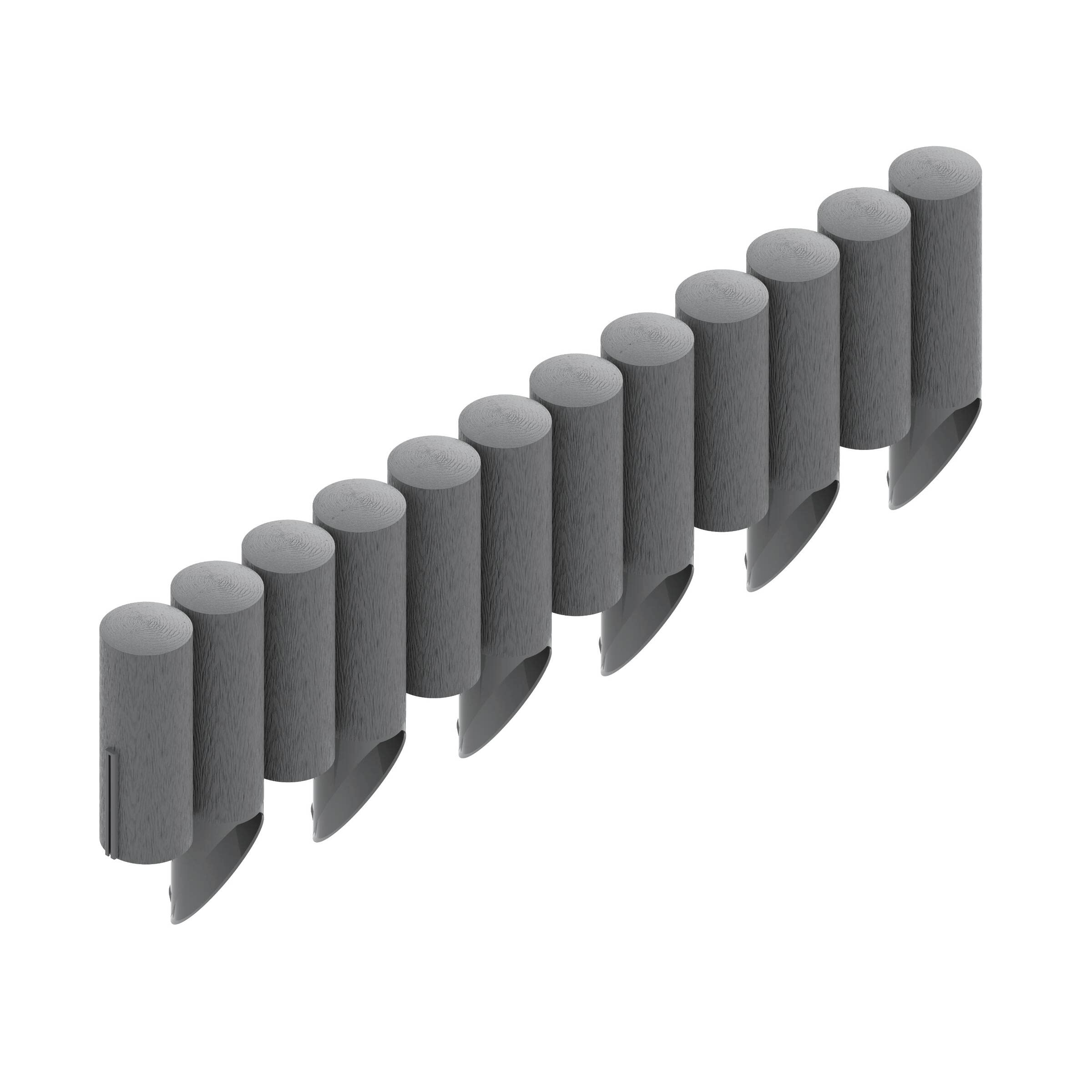 Cellfast - Palisade de jardín (25,5 cm, 2,3 m), Color marrón