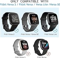 Vista 3 de Paquete de 6 correas deportivas compatibles con Fitbit Versa 2 / Fitbit Versa / Versa Lite / Versa SE, correas de repuesto clásicas de silicona