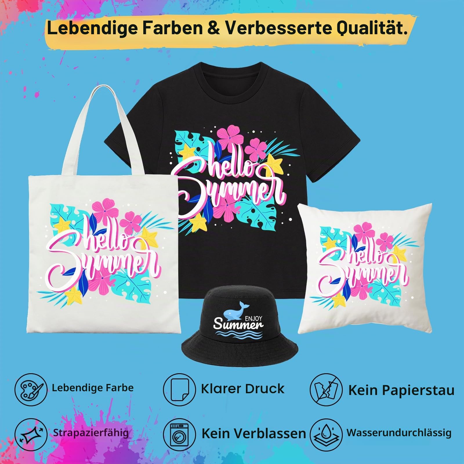 TECKWRAP Bedruckbares Wärmetransferpapier für T-Shirts, 30 Blatt, 21,1 x 29,7 cm, bedruckbares Wärmetransfer-Vinyl für Tintenstrahldrucker, Transferpapier zum Aufbügeln für helle und dunkle Stoffe
