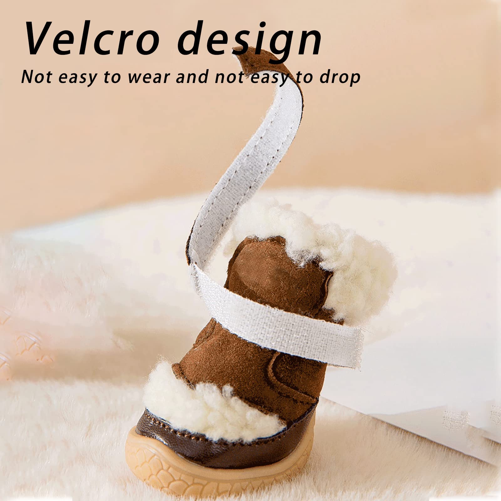 4pcs Bottes de Protection pour Chien Chaussures de Chien Imperméables Protecteurs de Pattes pour Petit Moyen Grand Chien