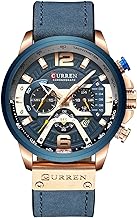 Reloj de pulsera analógico de cuarzo de cuero resistente al agua para hombre de negocios cronógrafo FANMIS