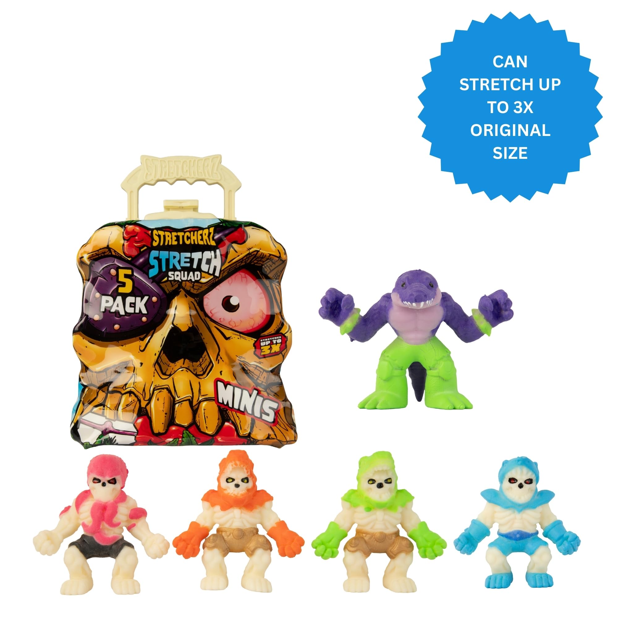 HTI Stretcherz Play Case With 5 Mini Stretch Toys for Kids, Vibrant Colors, H25cm x W7cm x D19cm - Image 3