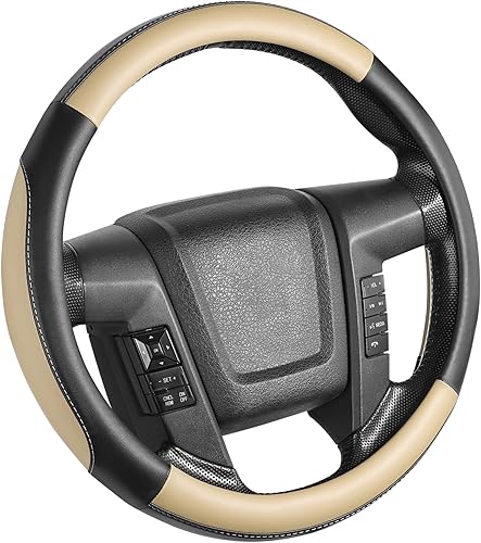 SEG Direct funda universal para volante de automóvil, de cuero de microfibra, 15pulgadas