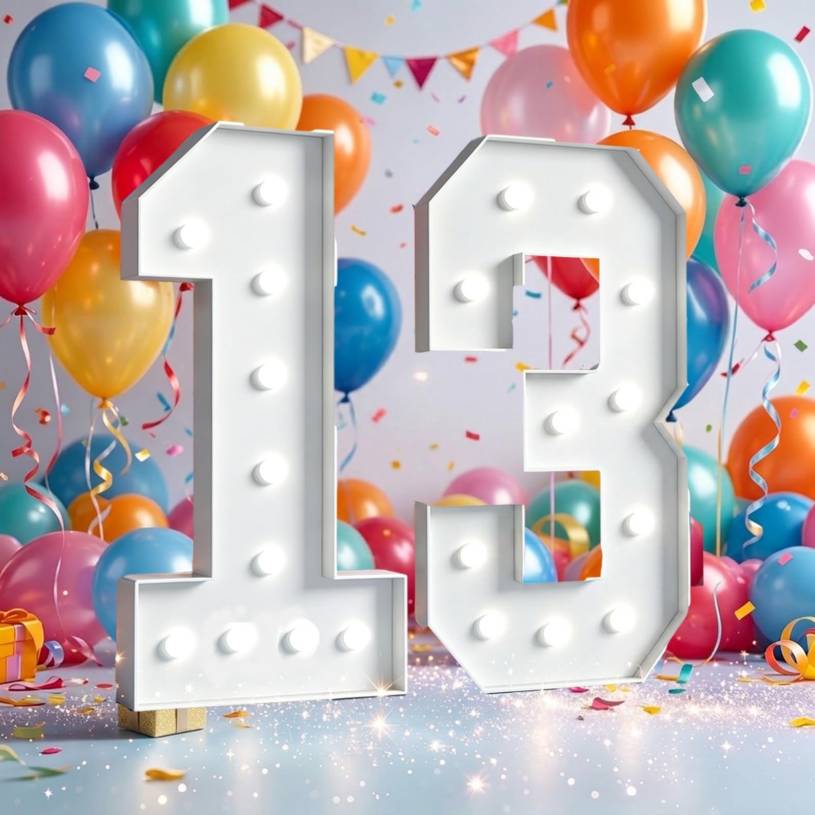 Marquee Light Up Numbers Birthday Party Decor Large Signs