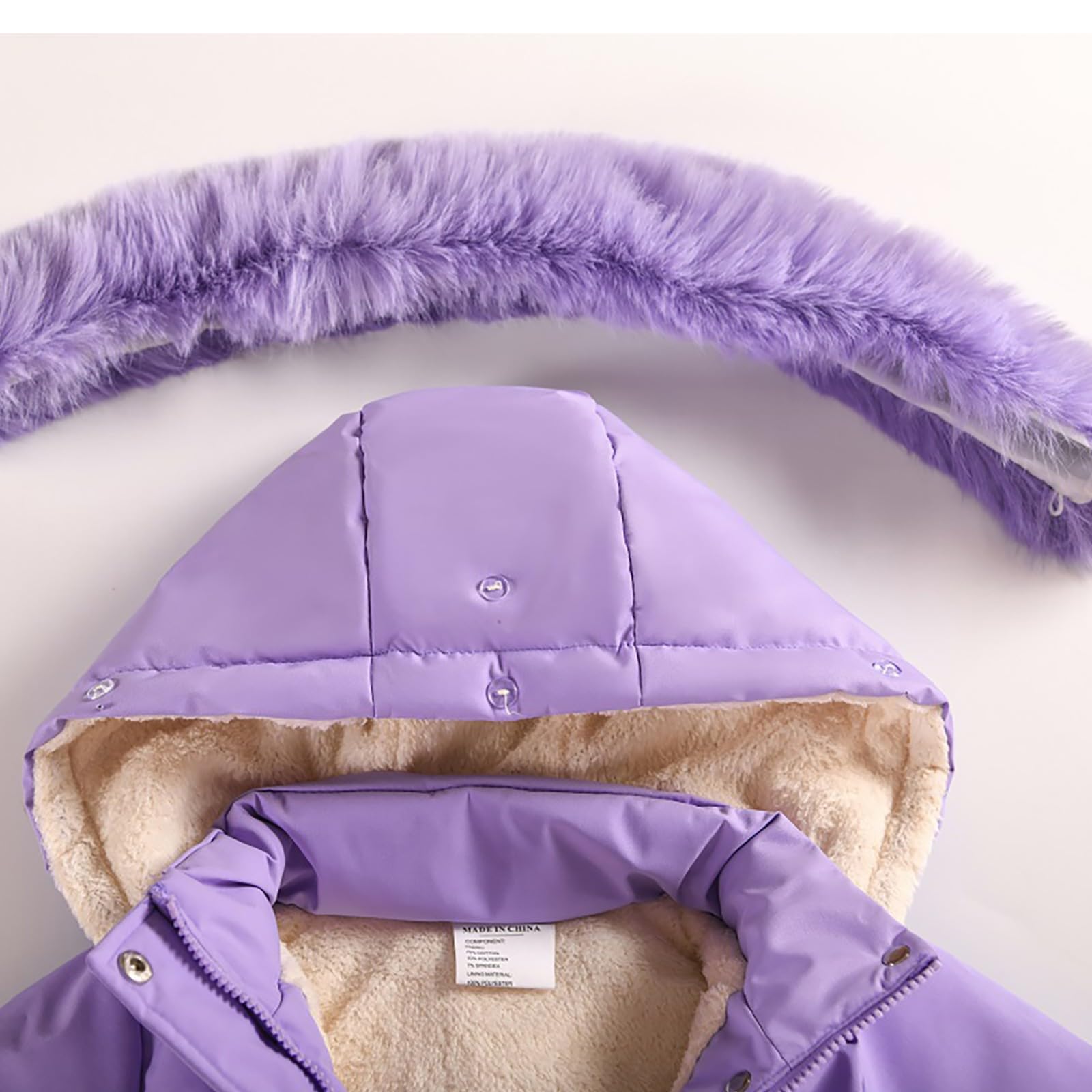 Genérico Chaqueta NiñA Invierno 4 AñOs,Chaqueta De PlumóN SintéTica para NiñA Abrigo CáLido De Invierno con Capucha Cortavientos para NiñOs PequeñOs Y NiñAs