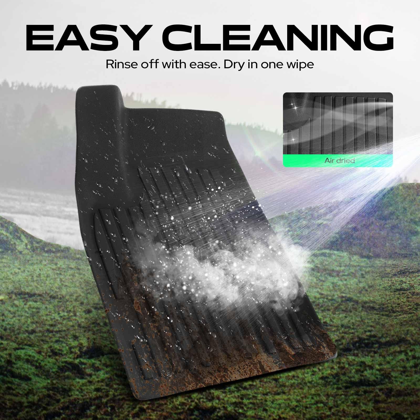 YHTAUTO 11 Pcs Floor Mats Cargo Mats Rear Back Seat Fit for Tesla Model X 2022-2025 5-Seat TPE — view 8