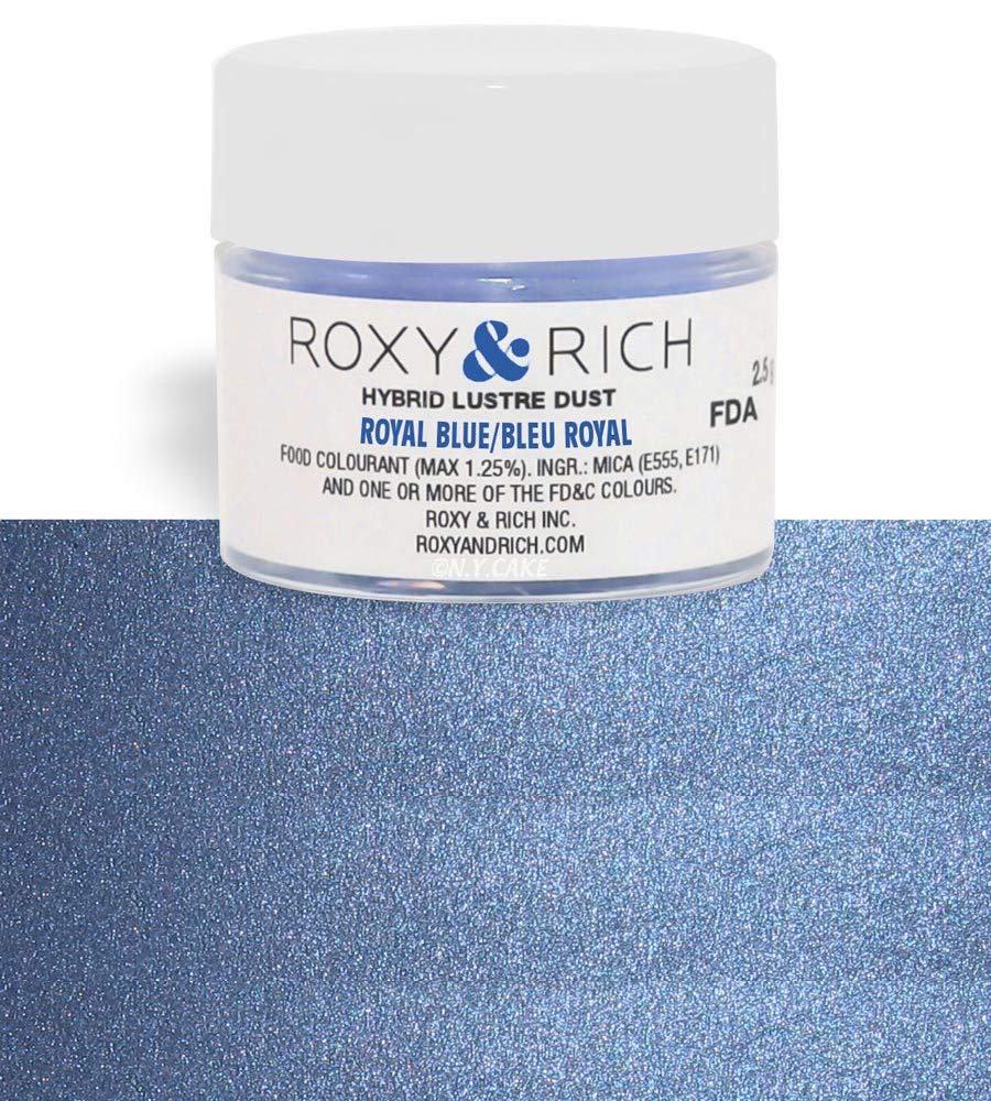 Roxy & Rich Hybrid Luster Dust Powder Food Color, Royal Blue 2.5 Grams