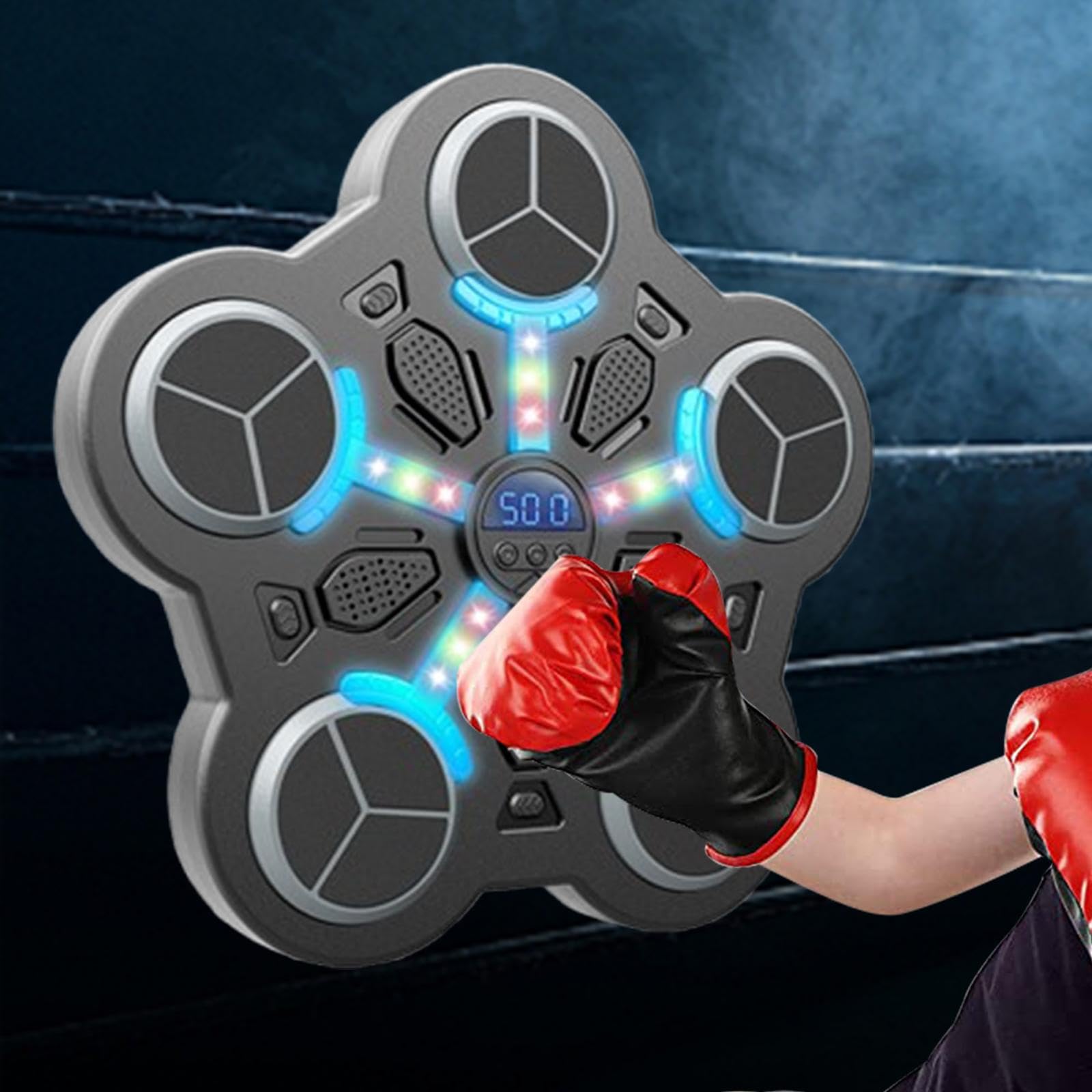 Macchina da Boxe Musicale Pannello Elettronico Sacco da Pugilato Intelligente Dispositivo di Allenamento Pad per Arti Marziali con Effetti Sonori