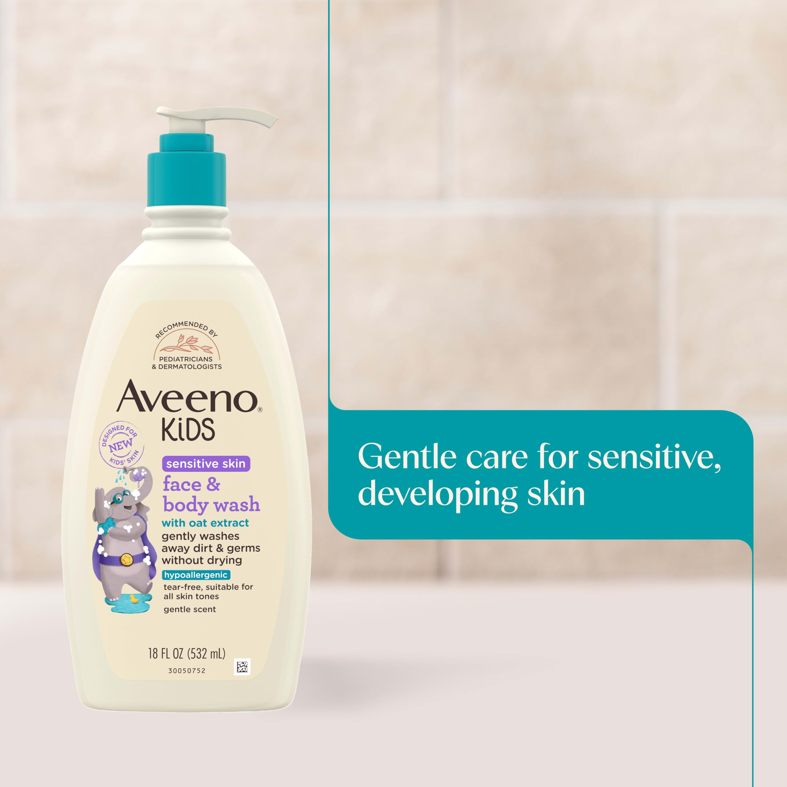 Aveeno Kids Face & Body Wash, Sensitive Skin, 18 fl. oz — Amazon image 5
