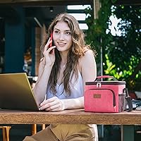 Vista 8 de Lifewit Lonchera reutilizable aislada para hombres, lonchera para mujeres, hielera portátil, congelable, suave, a prueba de fugas, con correa