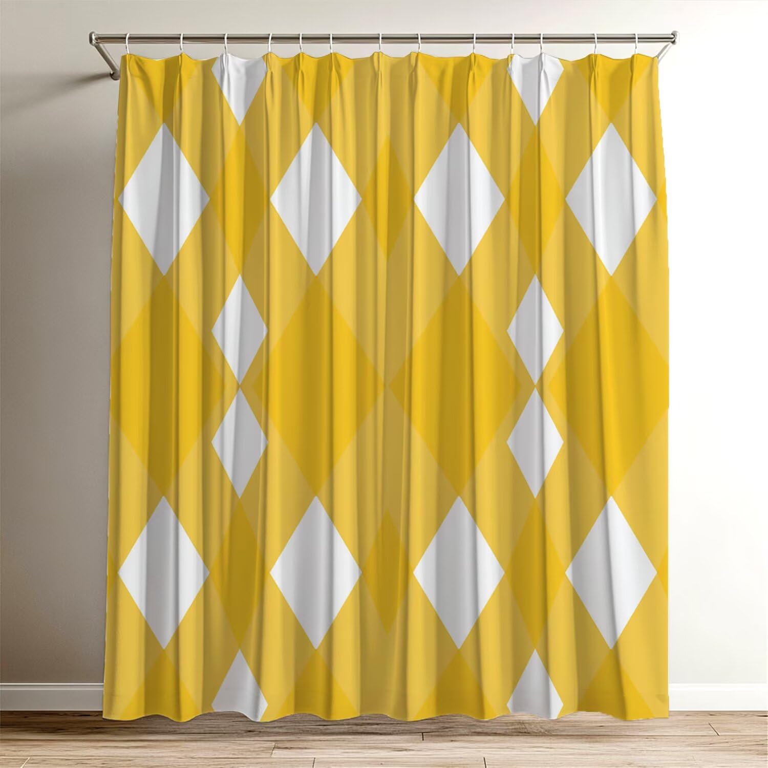 Rideau douche jaune 100x120 imperméable polyester rideau de douche
