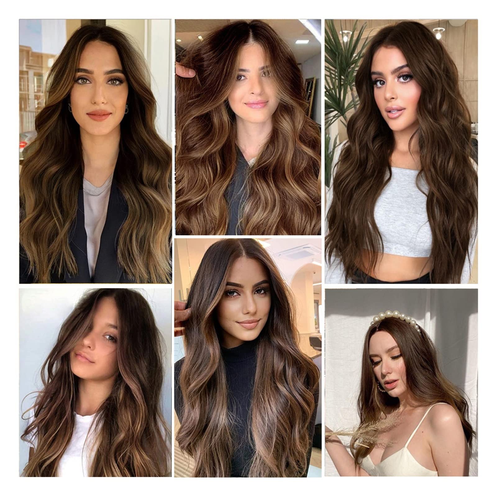 ダークブラウン ロングウィッグ 合成繊維 Amazon.co.jp: ウィッグヘア ロングウェーブブラウン合成かつら