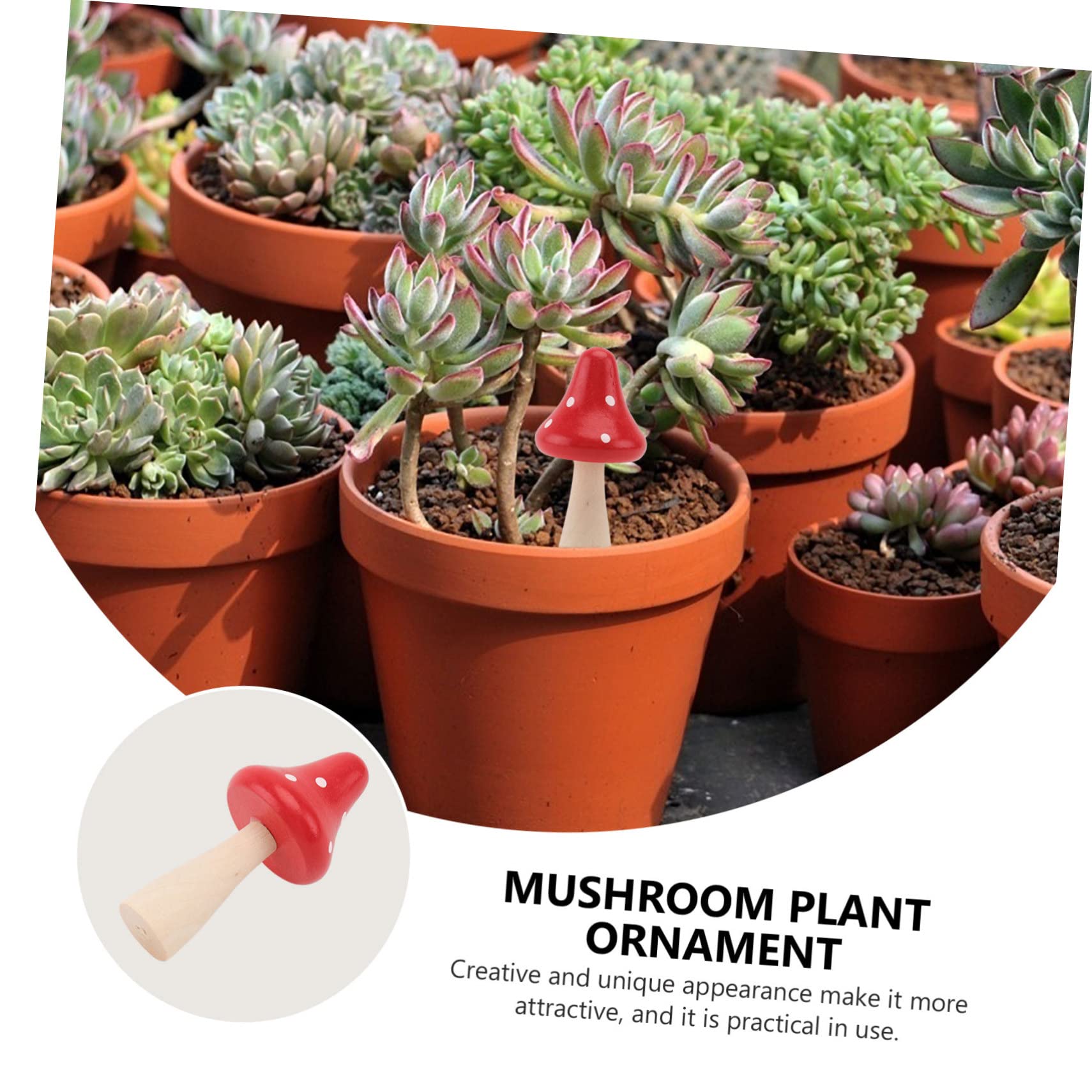Mipcase 30 Pièces Grand en Bois Ornement Bonsaï Figurines Miniatures Bonsaï Décoration Miniature Décoration De Mini Bonsaï Micro Paysage Décor Mini- Rouge