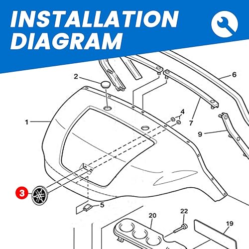 Vista 22 de Emblema de logotipo de carrito de golf, adecuado para Yamaha G29 Drive Models Buggy Front Cowl 2007-2016 G29.,G16 y G19 y G20 y G21,G22 y G23