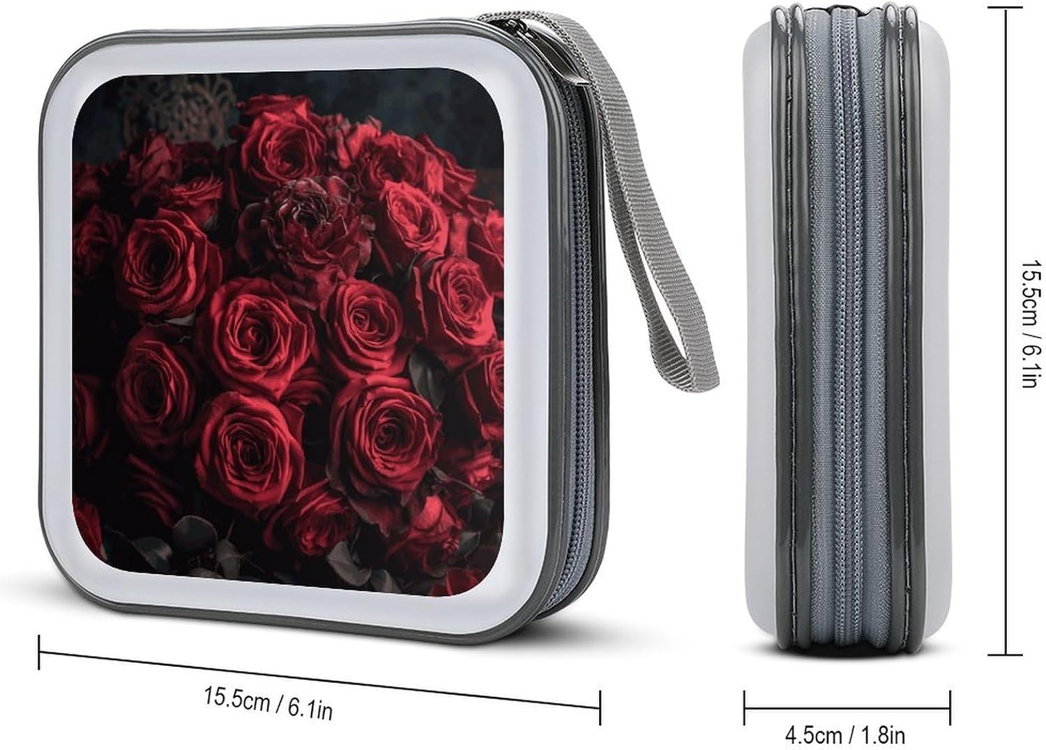 Full of Red Roses CD Case CD Storage Box DVD Sleeves