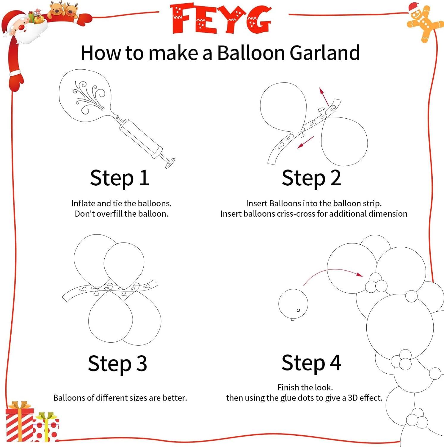 Christmas Balloon Garland Kit, Gingerbread Man Balloon Arch with Pastel Green Pink Purple Metallic Balloons Candy Cane Foil balloons for Christmas Party Decorations New Year Xmas Party Supplies - Image 7