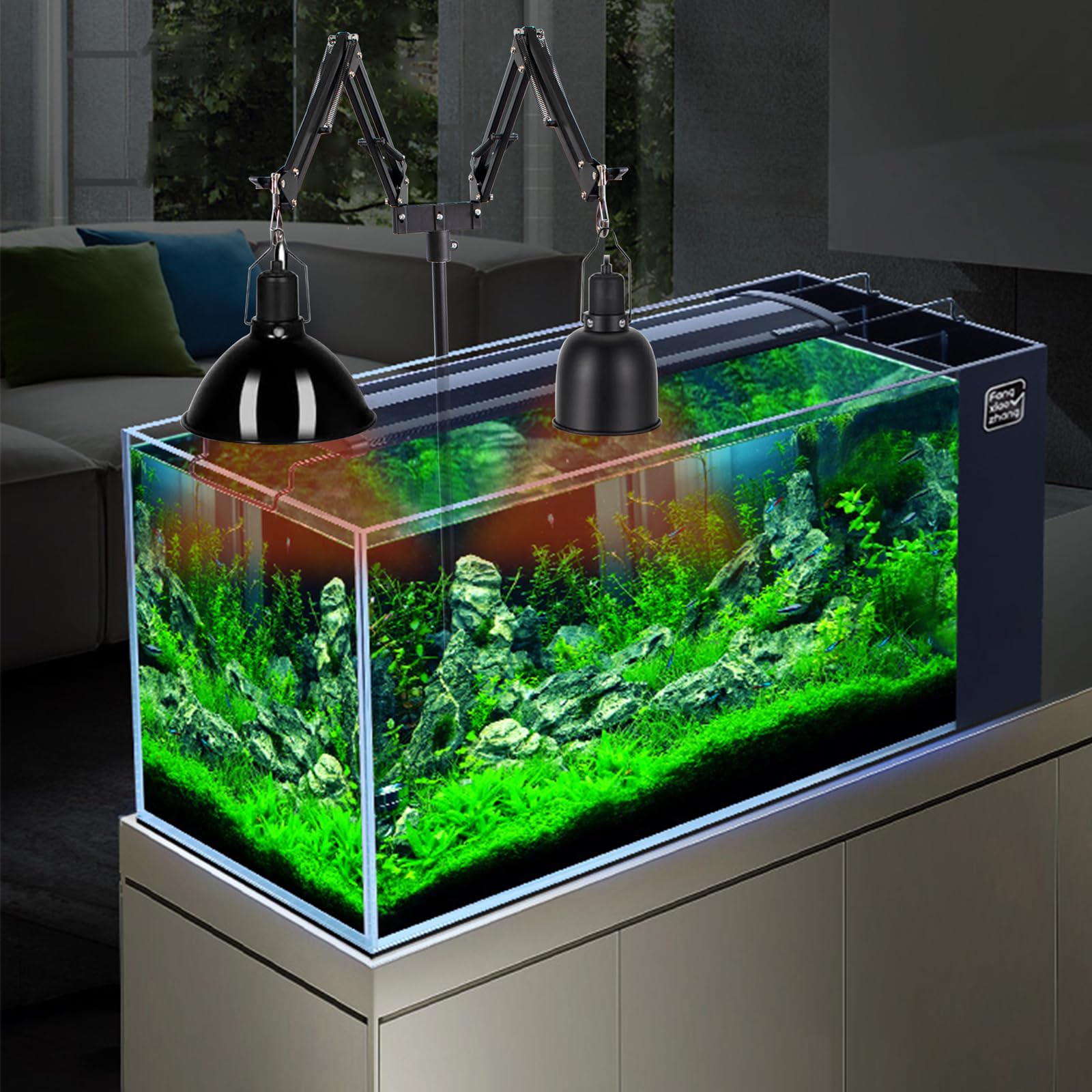 Soporte para lámpara de reptiles Altura Ajustable 39-175 cm Soporte luminoso para terrario para tortugas, arañas, geckos