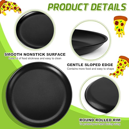 Miniatura 10 de P&P CHEF 10 Inch Pizza Pan, Non-Stick Pizza Tray, Round Baking Pan for Oven, Healthy Bakeware and Serving Plate, Stainless Steel Core & Reusable,