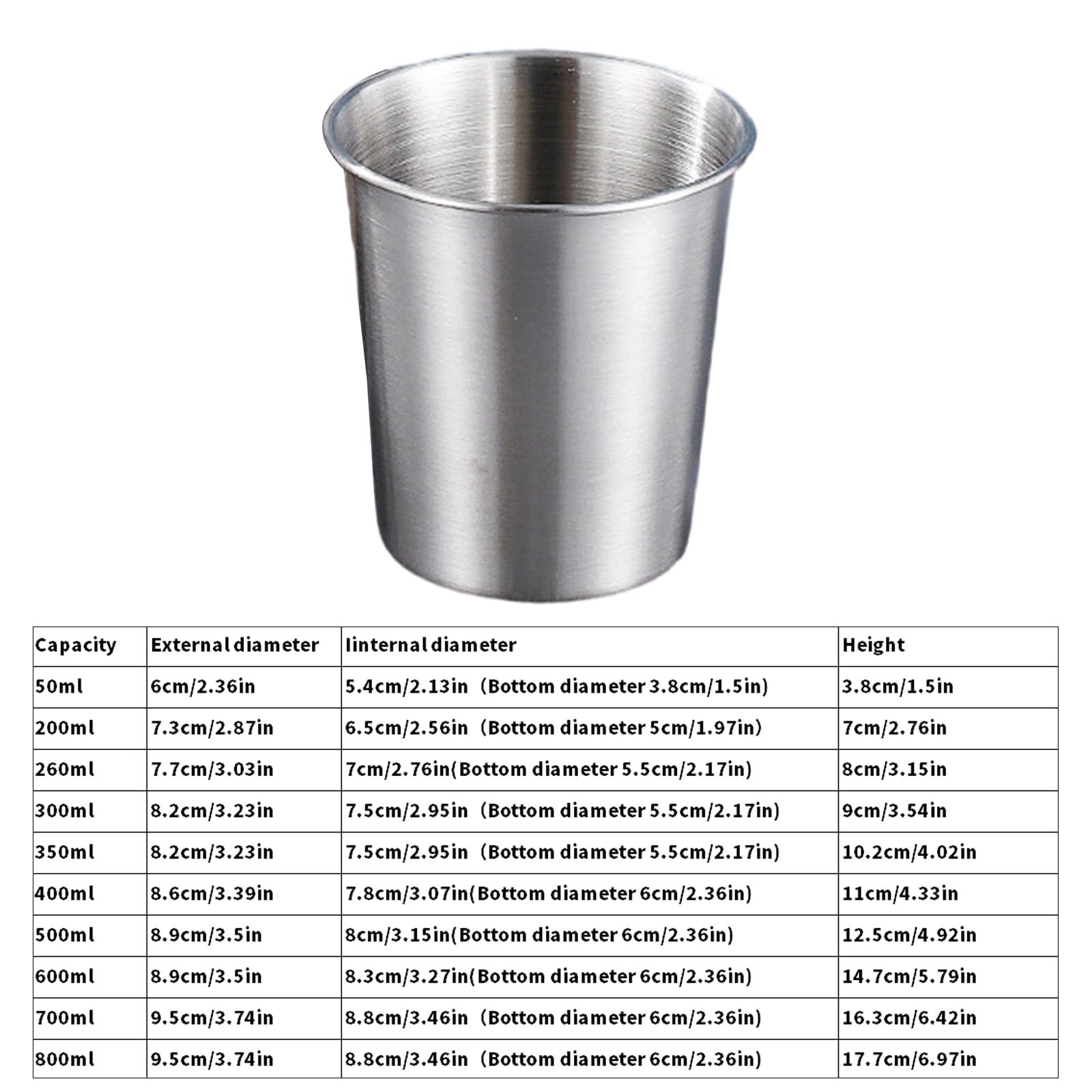 Set Bicchieri Inox 350 Ml Set Di 12 Bicchieri In Acciaio Inox Da 350ml - Bicchieri Metallici Per Bevande, Resistenti E Versatili Set Bicchieri Metallo Muxhel - Foto 6