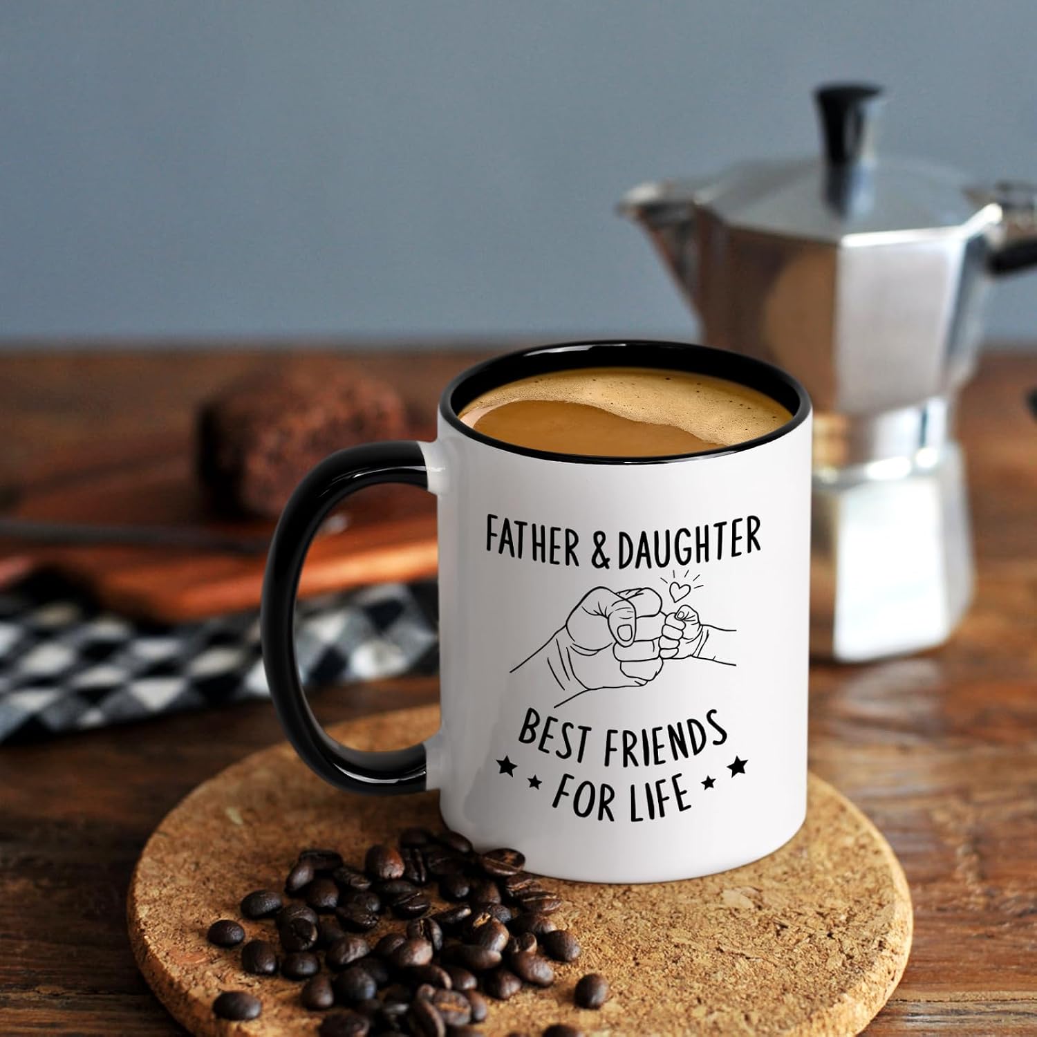 YHRJWN Dad Gifts from Daughter, Fathers day Gift for Dad, Father & Daughter Best Friend for Life Mug, 11 Oz