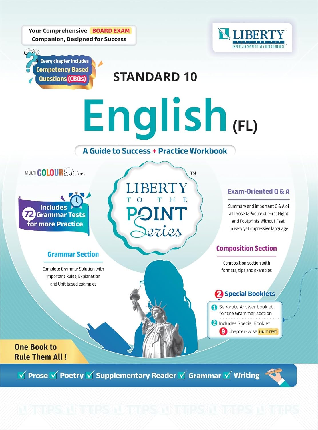 Liberty S Std 10th To The Point Series English Fl Board Exam Guide