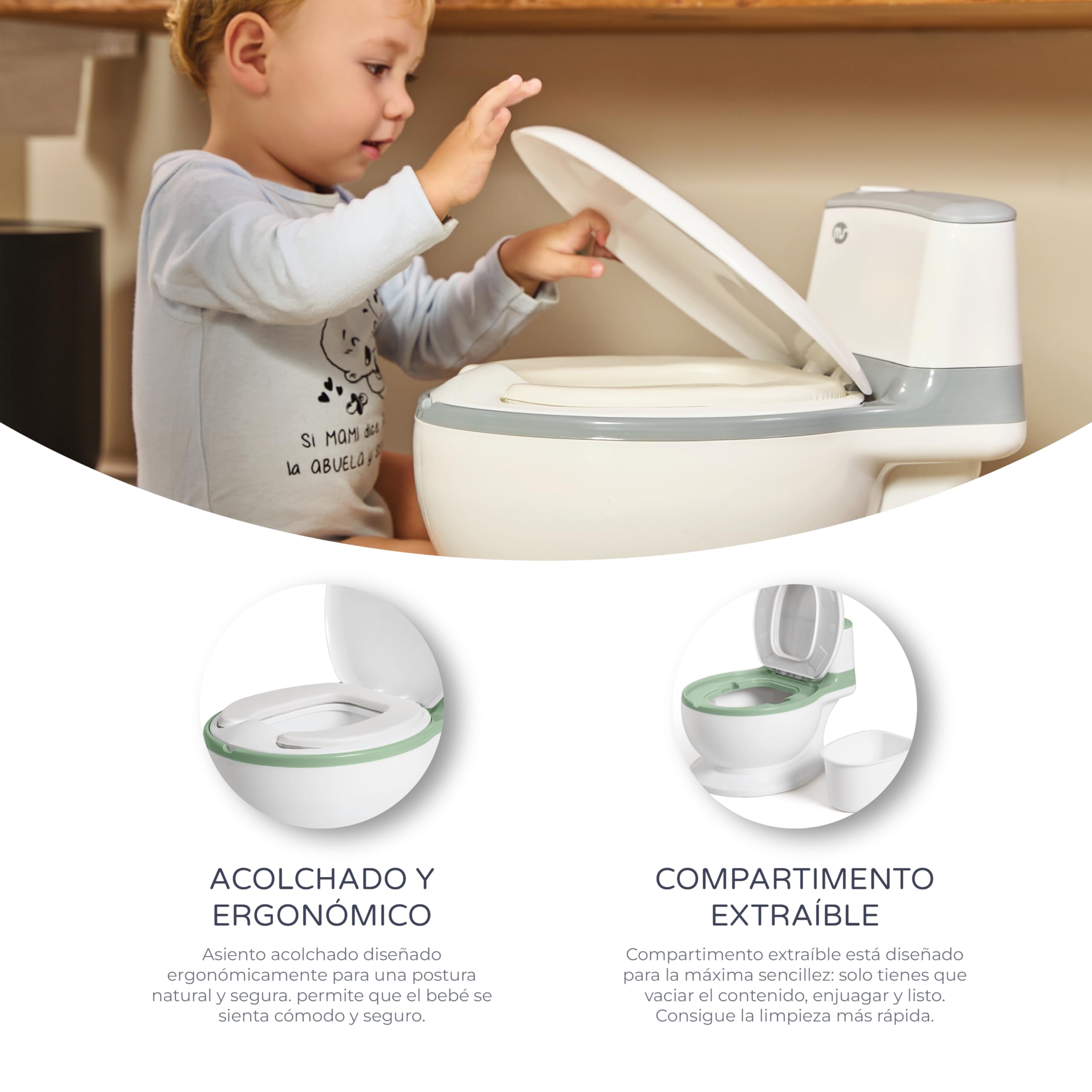 Vasino Da Viaggio Pieghevole Per Bambini - WC Portatile 3 In 1 Con Sacchetti, Per Auto E Outdoor, Beige