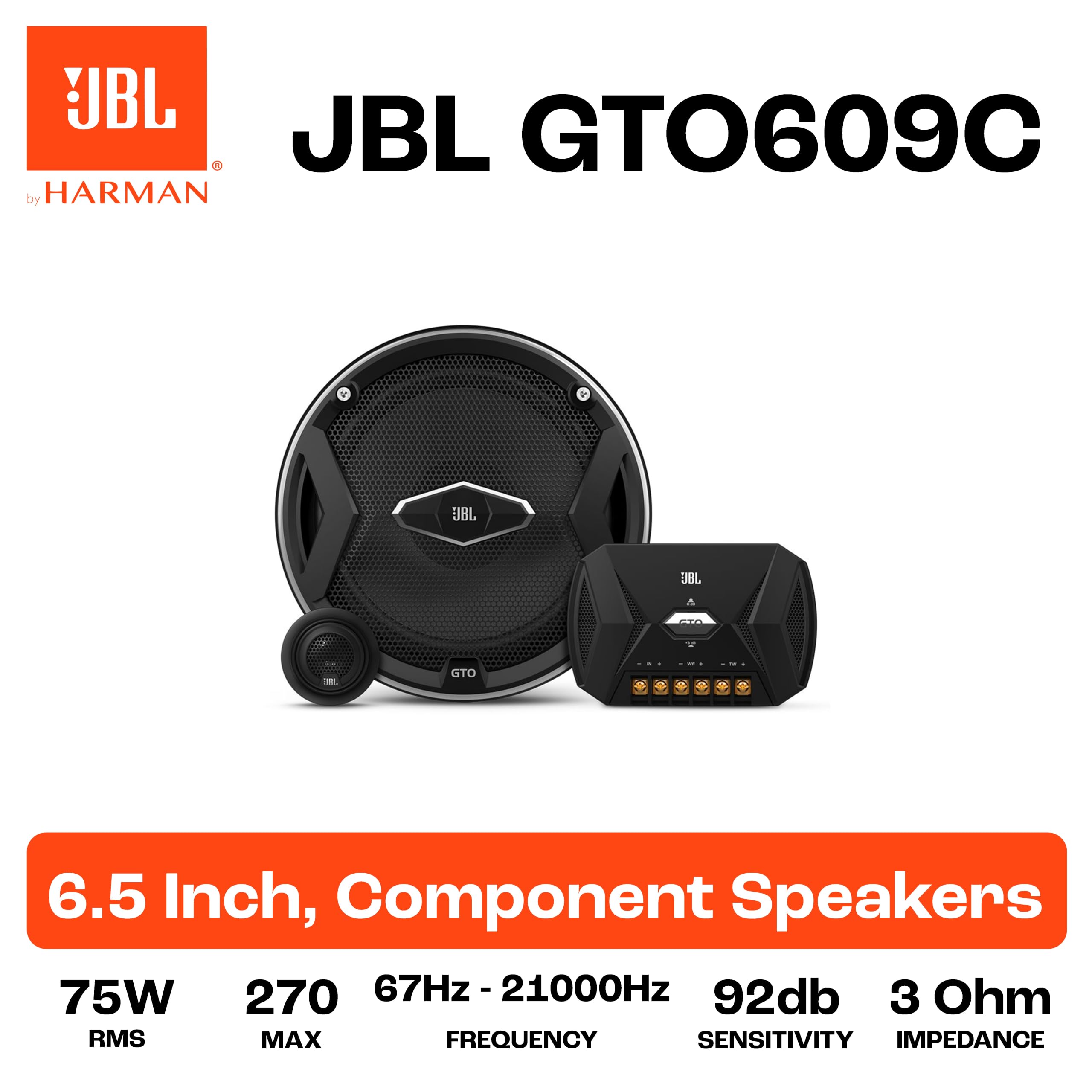 JBL Car GTO 609C Car Audio System Including 1 Pair of Speakers 165