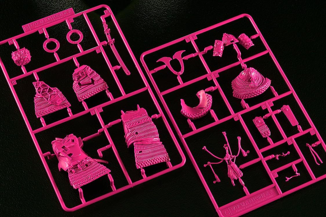 Max Factory Kamakura Period Armored Weapon (Pink Color Ver.) PLAMAX 1:12 Scale Model Kit