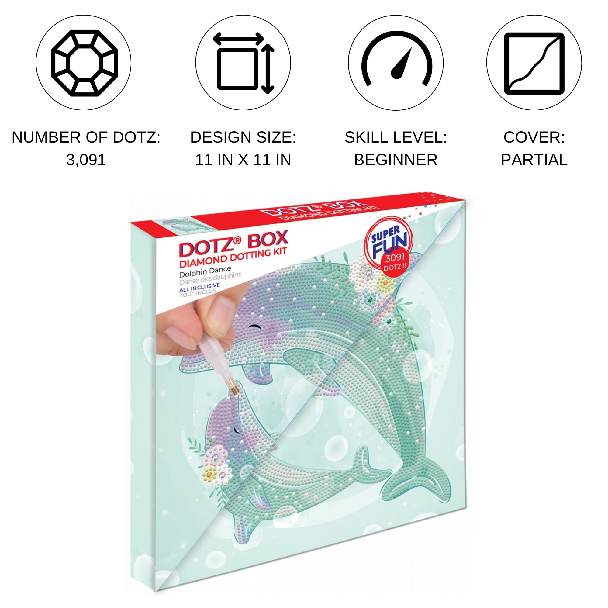 DIAMOND DOTZ Pracht Creatives Hobby DD5-031 - Quadro diamantato Colibri, 28 x 29 cm circa, per pittura con strass, nuovo e creativo