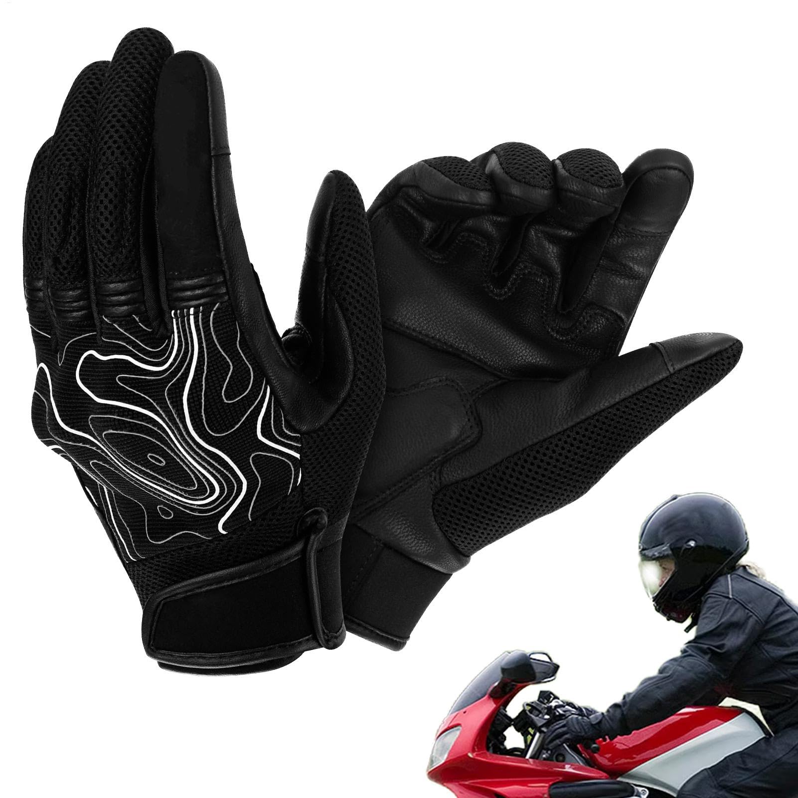 Guanti completi da ciclismo con dita, guanti da ciclismo antiscivolo, antivento, antiscivolo, impermeabili, accessori sportivi all'aria aperta, guanti da moto con P
