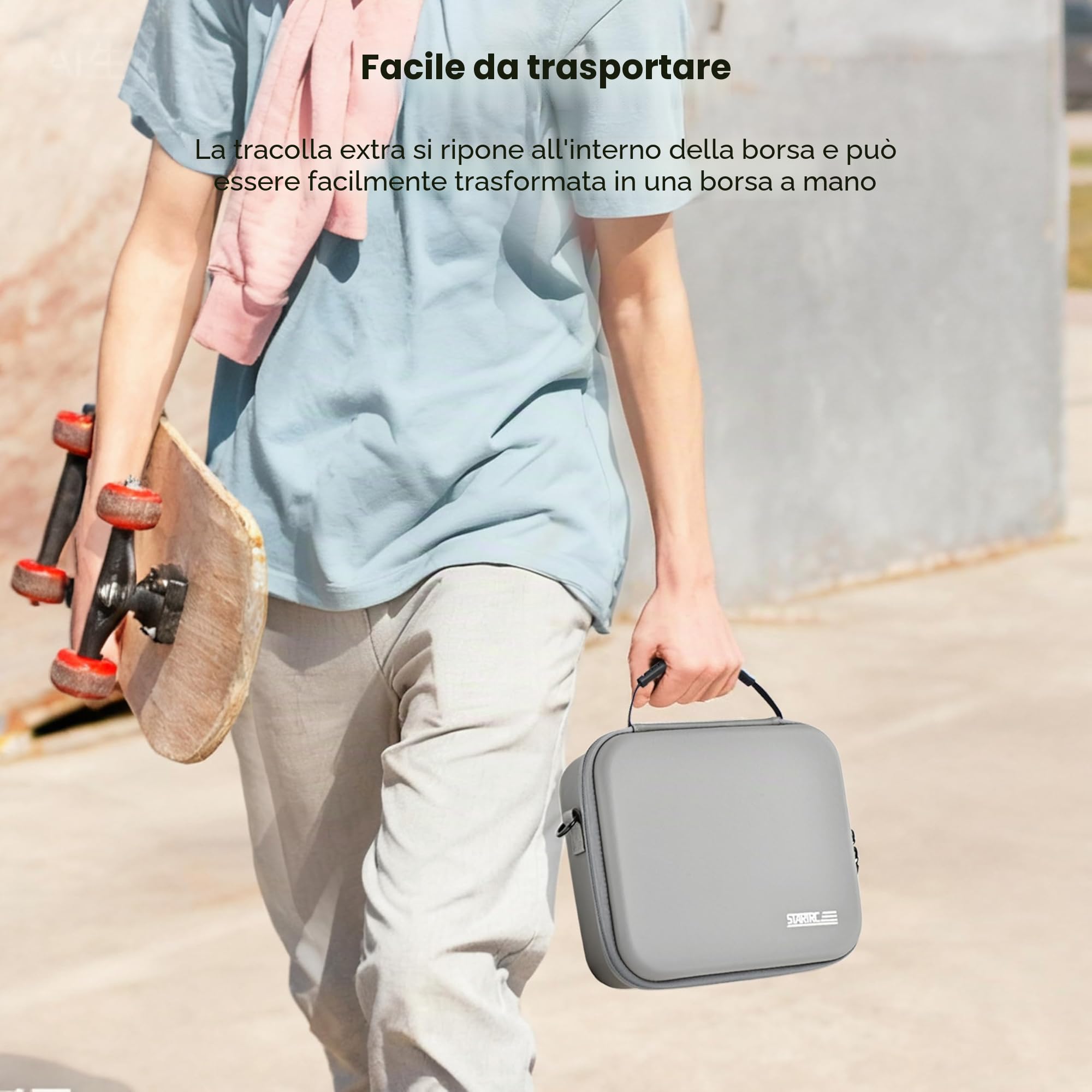 STARTRC, custodia Neo 2, borsa a spalla/mano in PU portatile per drone DJI Neo 2 e accessori per batterie