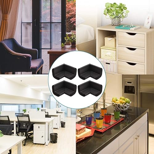 Miniatura 3 de LURICO Juego de 4 protectores de esquina  Protector de esquina de mesa a prueba de bebés  Protectores de borde de esquina para muebles de seguridad
