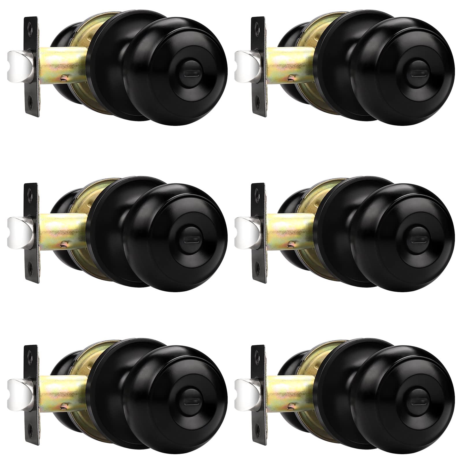 Probrico Black Door Knobs - 10 Pack -16