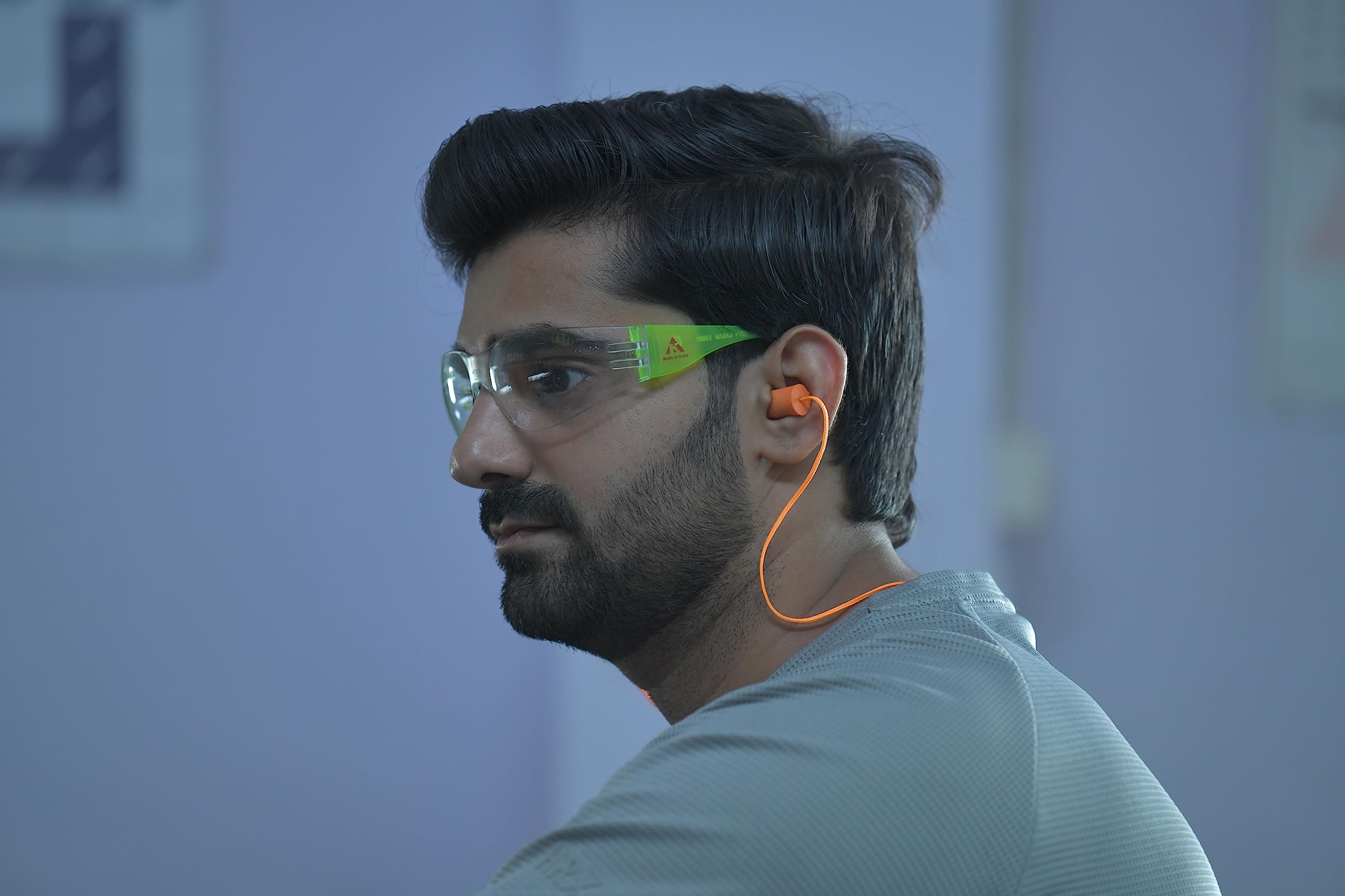 KARAM EP02 Disposable Foam Corded Ear Plugs with Cottan Thread | Noise Reduction Earplugs for Sleeping, Work, Swimming & Construction | Soft & Comfortable with SNR 34dB - Image 4 thumbnail