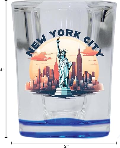 Miniatura 6 de R and R Imports New York City A Souvenir - Vaso de chupito cuadrado de 2.5 onzas