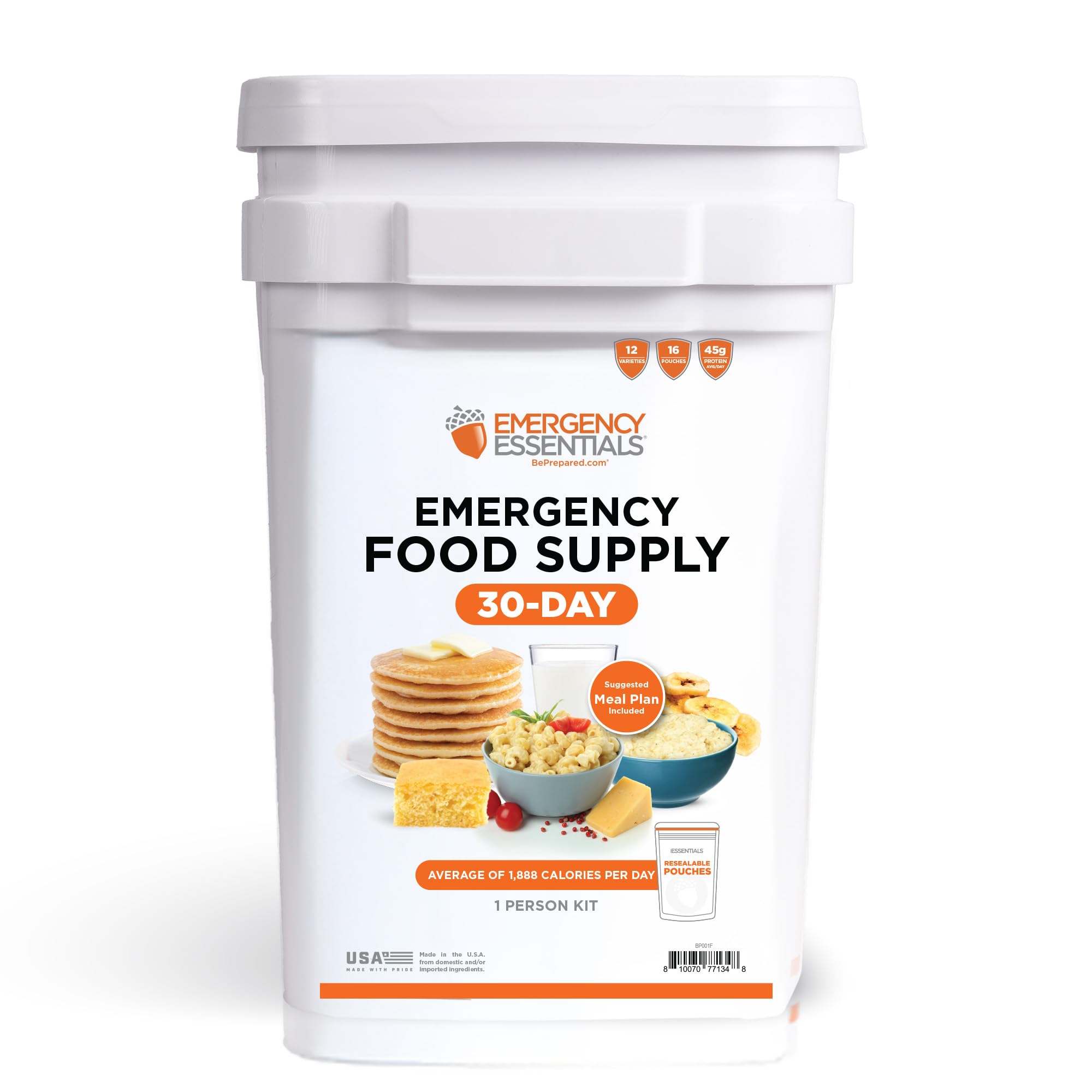 CONVAR Cubo De Alimentación De Emergencia Para 7 Días – Comida Liofilizada Con 10 Años De Caducidad, Ideal Para Preppers, Camping Y Supervivencia