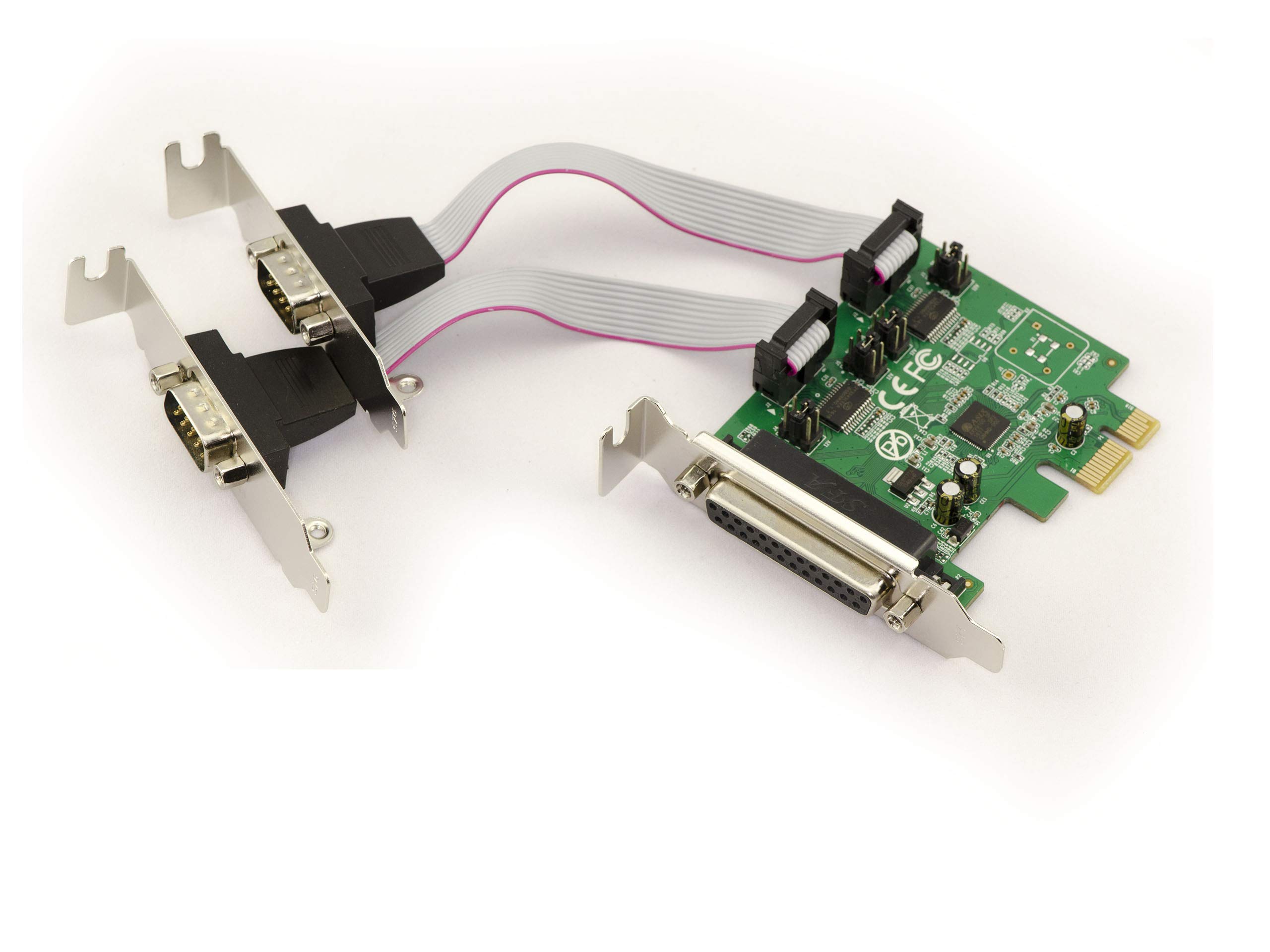 KALEA-INFORMATIQUE Carte contrôleur PCI Express PCIe Parallèle IEEE1284 LPT SPP ECP et série RS232 avec Chipset ASIX