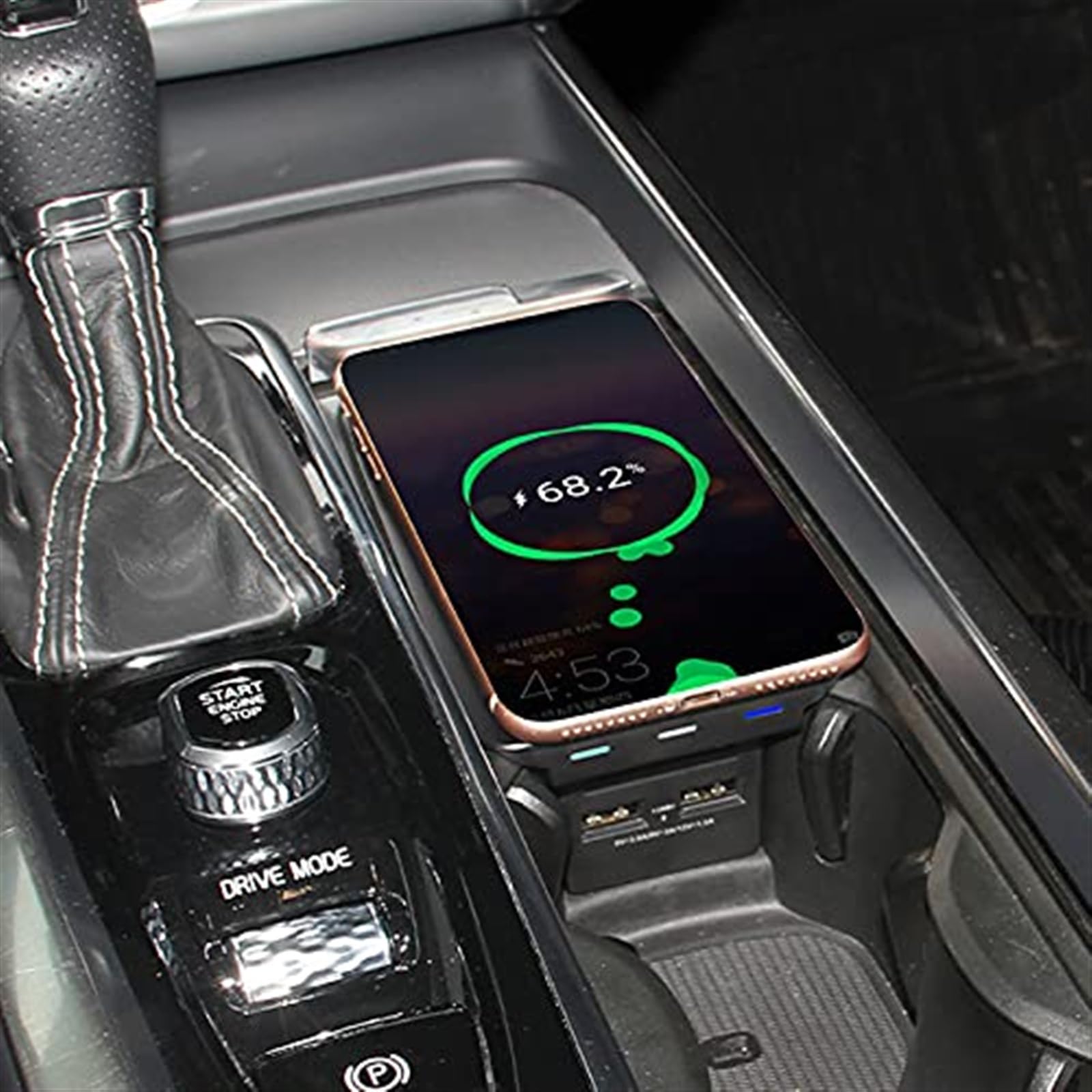 10W samochodowa bezprzewodowa ładowarka QI ładowarka do telefonu uchwyt do ładowania, dla VOLVO, XC90 S90 V90 XC60 S60 V60 C60 2018 2019 2020 2021 dla Bezprzewodowa ładowarka samochodowa