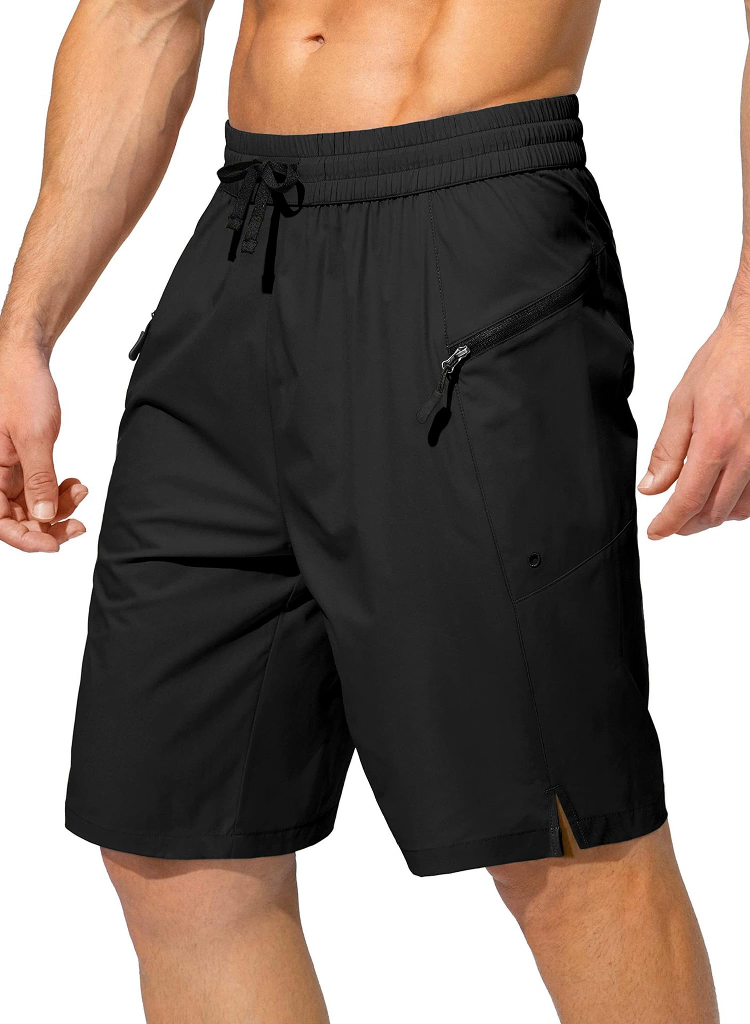 Tansozer Badehose Herren Schnelltrocknend Badeshorts Boardshorts Schwimmhose mit Reißverschlusstasche ohne Innenhose